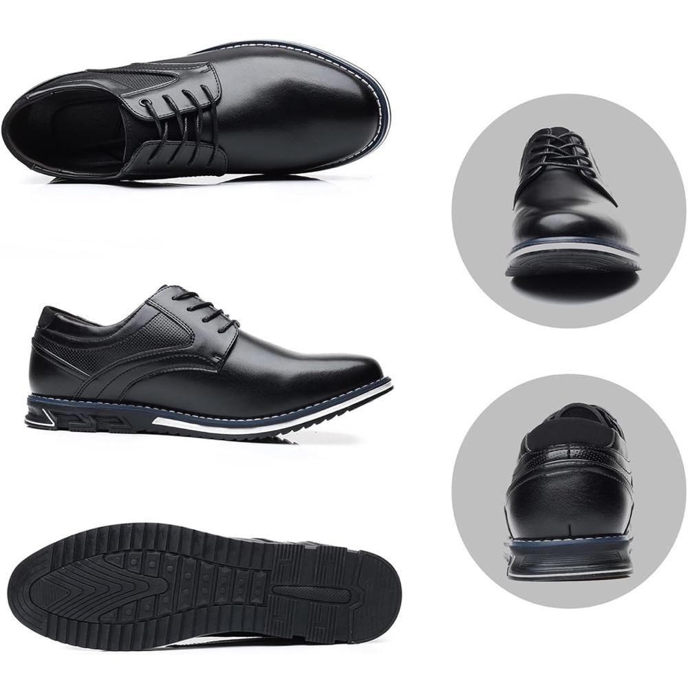 Men’s Dress Shoes Casual Business Oxford Derby Orthopedic Leather Comfort 12.5‎ - Picture 4 of 9